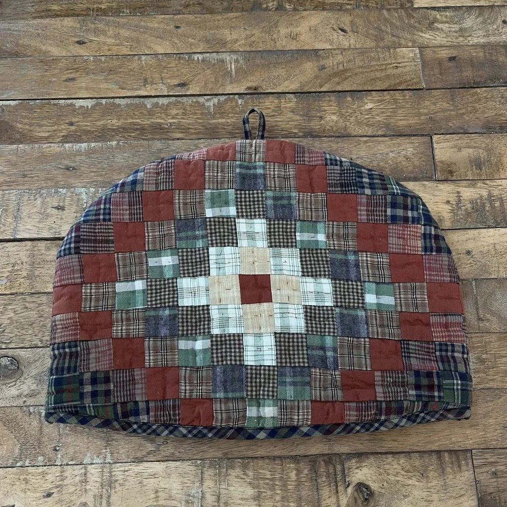 Hand Quilted Patchwork Tea Cozy for Teapot Made in India 13” x 10”